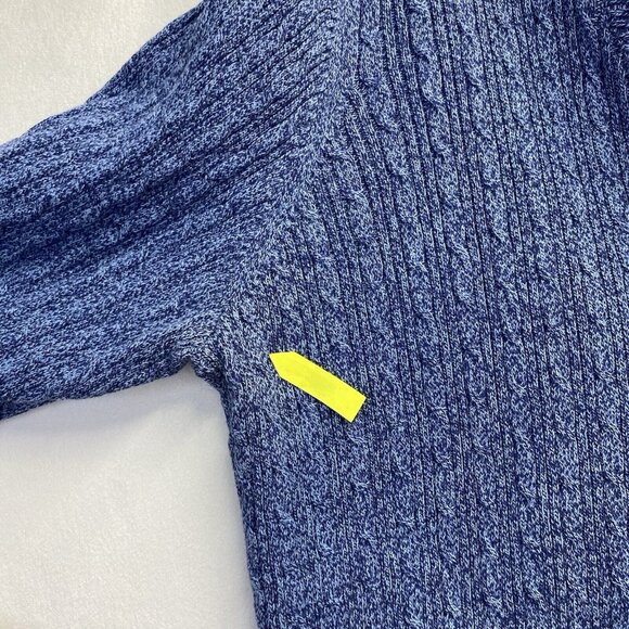 Karen Scott Knitted Braid Split Cowl Neck Long Sleeve Sweater Women XL Blue Used - Picture 3 of 16